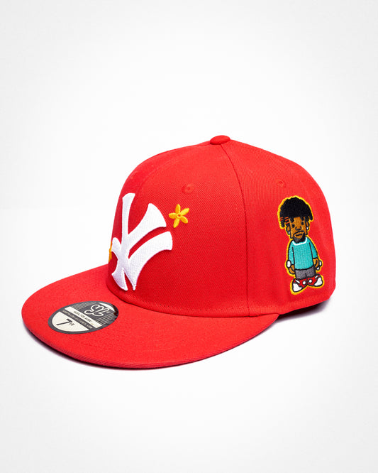 YL Red Snapback Cap