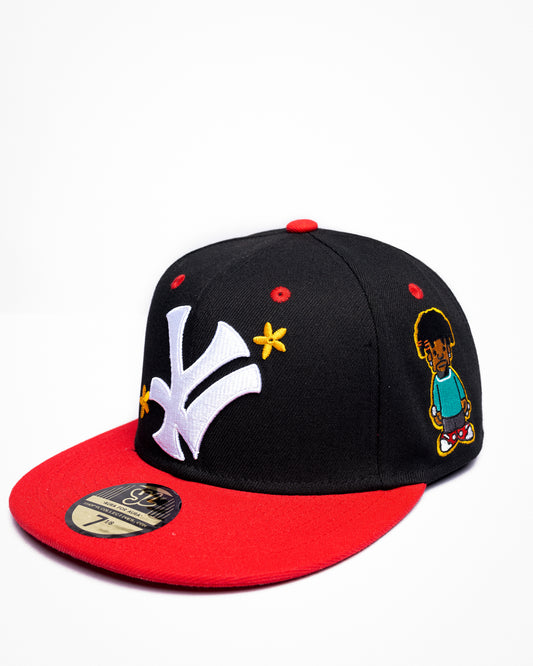 YL Black & Red Snapback Cap