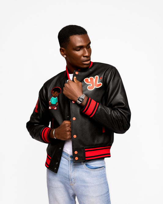 YL Black Leather Jacket