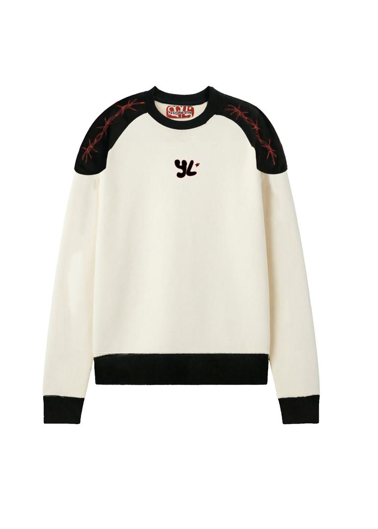 Emblem Sweatshirt Beige/Black
