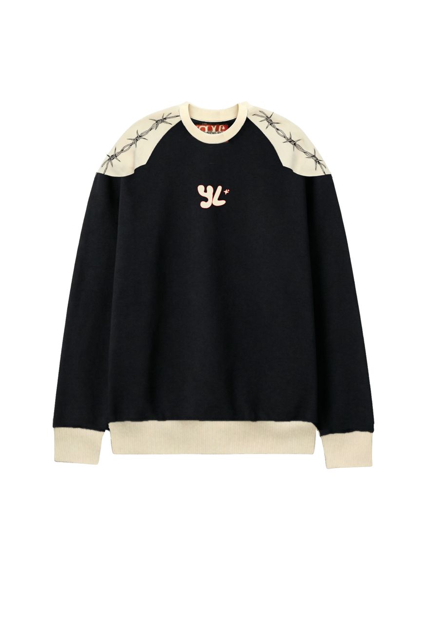 Emblem Sweatshirt Black/Beige