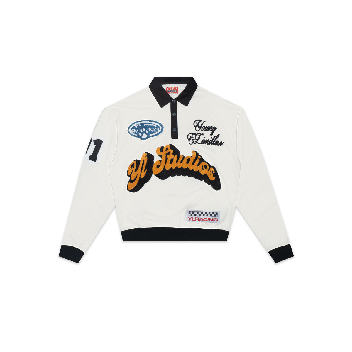 YL Racer Polo — White