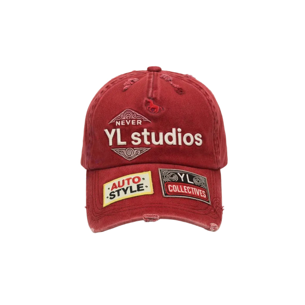 Distressed Vintage Cap — Red
