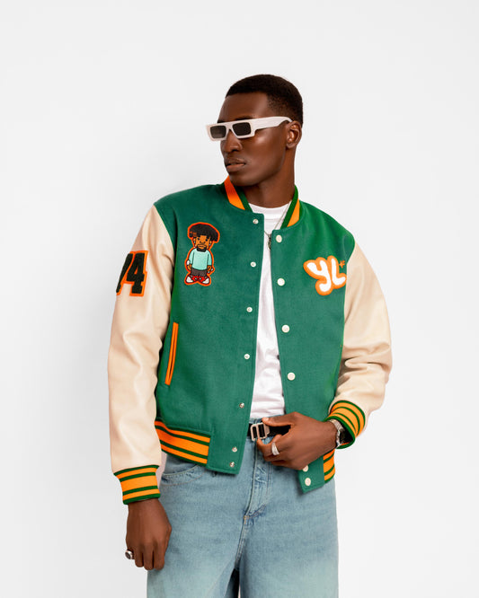 YL Green Varsity Jacket