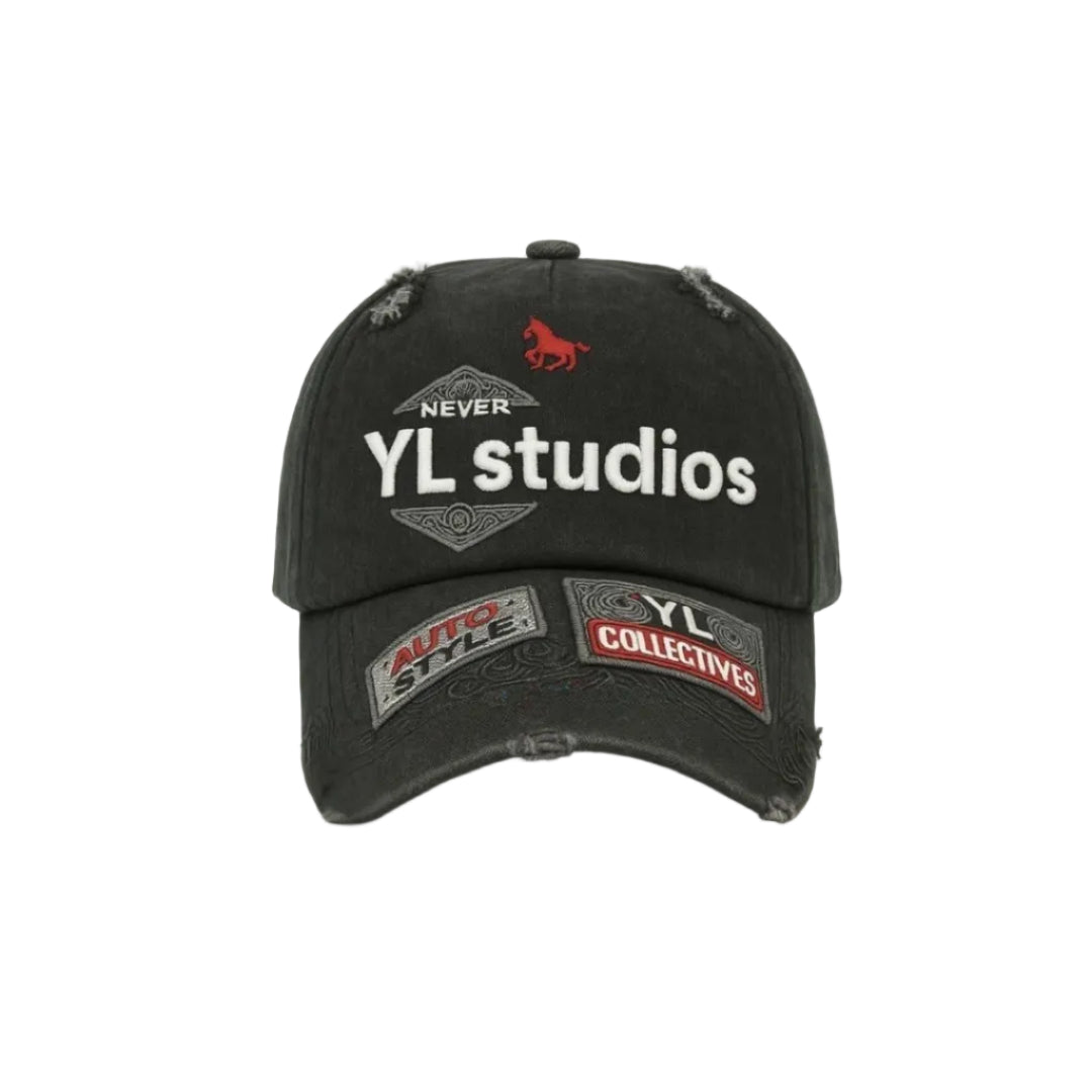 Distressed Vintage Cap — Black 1