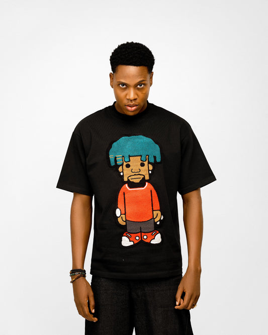 YL Dummy Oversized Black T-shirt