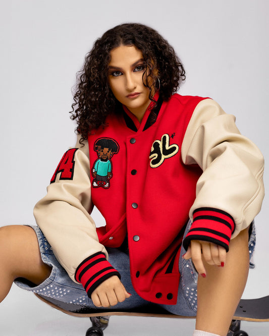 YL Red Varsity Jacket