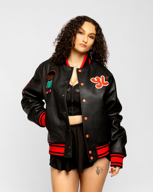 YL Black Leather Jacket